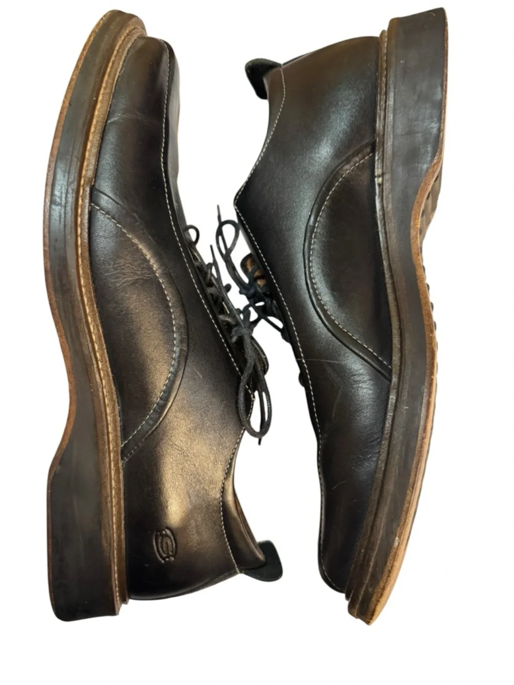Skechers Mens Black Leather Oxford Shoes Made In Italy Size 10